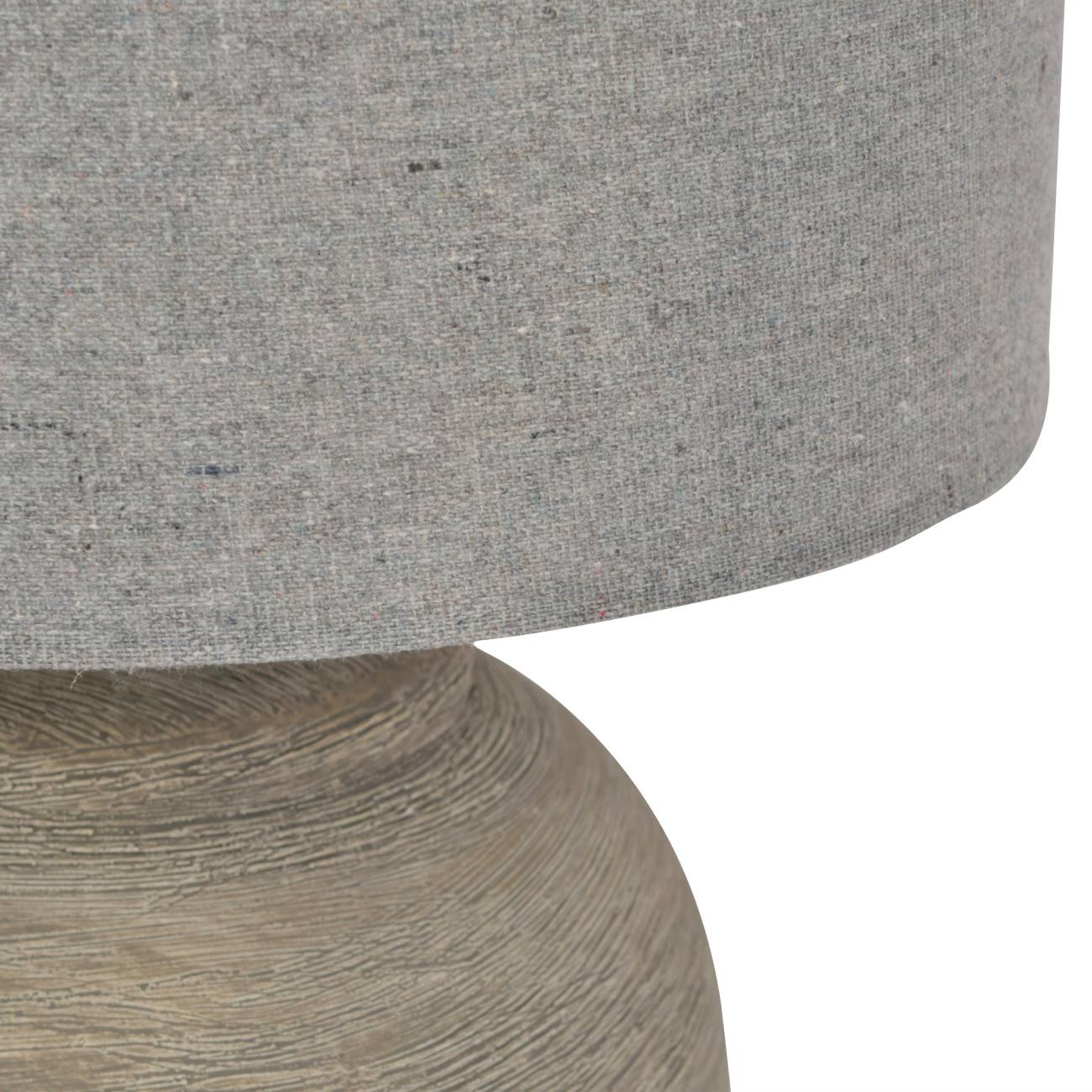 Baslow Etched Grey Ceramic Lamp Large